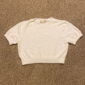 Altard state cropped fuzzy tee